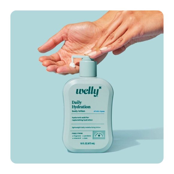 WELLY 3X16FL OZ Daily Hydration BODY LOTION Hyaluronic Acid Moisturizing UNSCENT - Picture 3 of 5